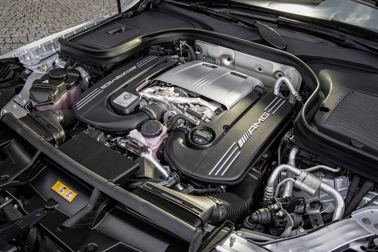 The GLC 63 AMG models use a 4.0-litre twin-turbo V8 engine.